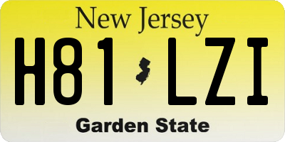 NJ license plate H81LZI