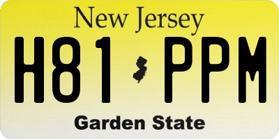 NJ license plate H81PPM