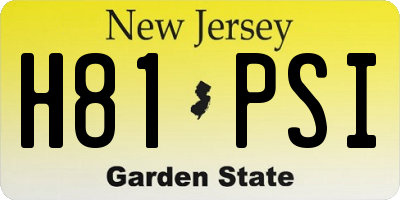 NJ license plate H81PSI