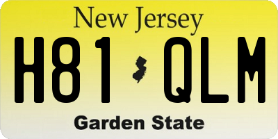 NJ license plate H81QLM