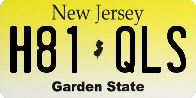 NJ license plate H81QLS