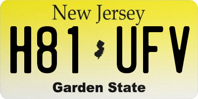 NJ license plate H81UFV
