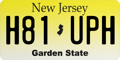 NJ license plate H81UPH
