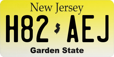 NJ license plate H82AEJ