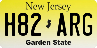 NJ license plate H82ARG