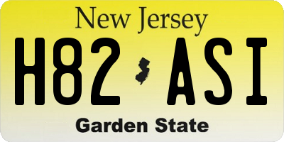NJ license plate H82ASI