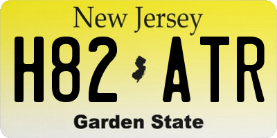 NJ license plate H82ATR