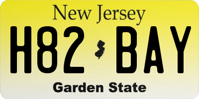 NJ license plate H82BAY
