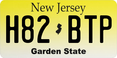 NJ license plate H82BTP