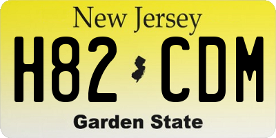 NJ license plate H82CDM