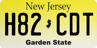 NJ license plate H82CDT