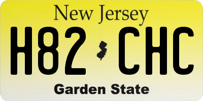 NJ license plate H82CHC