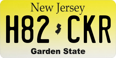 NJ license plate H82CKR