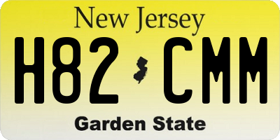 NJ license plate H82CMM