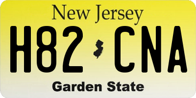 NJ license plate H82CNA