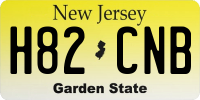 NJ license plate H82CNB