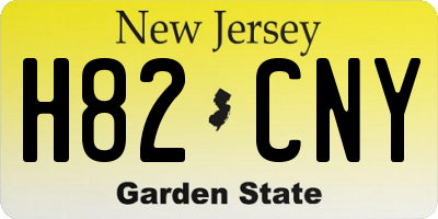 NJ license plate H82CNY
