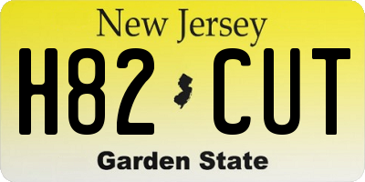 NJ license plate H82CUT