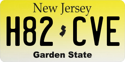 NJ license plate H82CVE