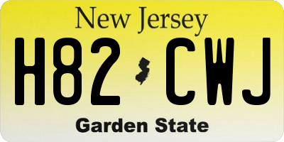 NJ license plate H82CWJ