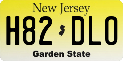 NJ license plate H82DLO