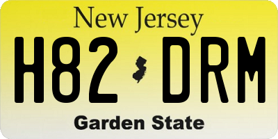 NJ license plate H82DRM