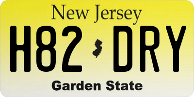NJ license plate H82DRY
