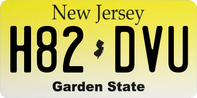 NJ license plate H82DVU