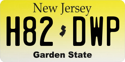 NJ license plate H82DWP