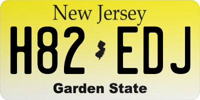 NJ license plate H82EDJ