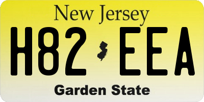 NJ license plate H82EEA