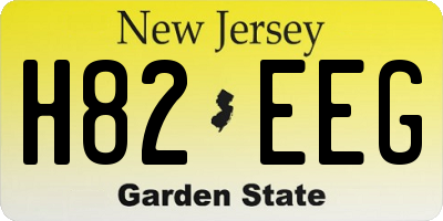 NJ license plate H82EEG