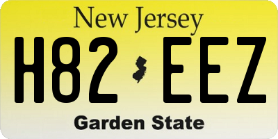 NJ license plate H82EEZ