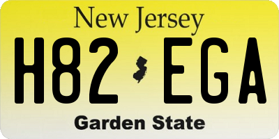 NJ license plate H82EGA