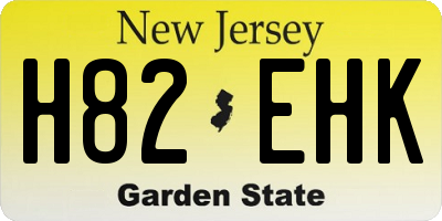 NJ license plate H82EHK