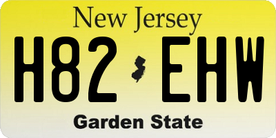 NJ license plate H82EHW