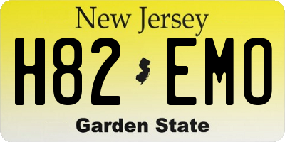 NJ license plate H82EMO