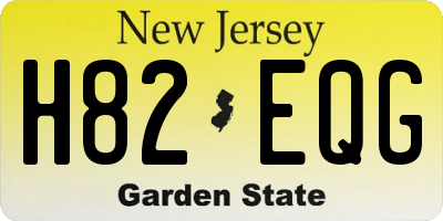 NJ license plate H82EQG