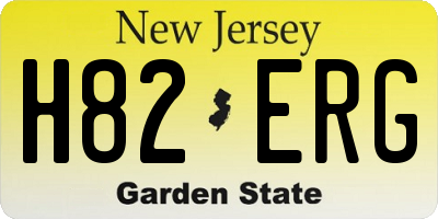 NJ license plate H82ERG