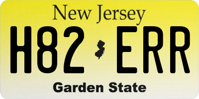 NJ license plate H82ERR