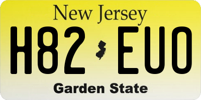 NJ license plate H82EUO
