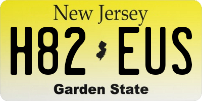 NJ license plate H82EUS