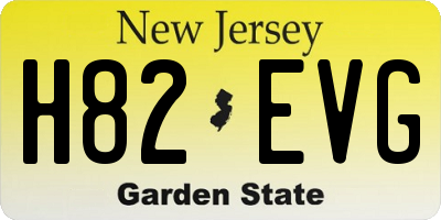 NJ license plate H82EVG