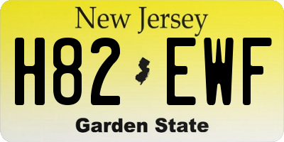 NJ license plate H82EWF