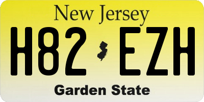 NJ license plate H82EZH