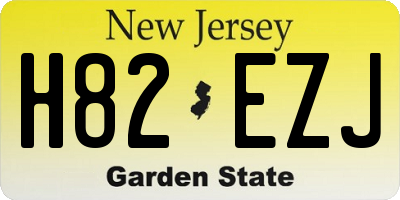 NJ license plate H82EZJ