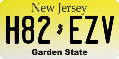 NJ license plate H82EZV