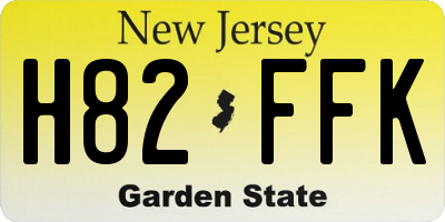 NJ license plate H82FFK