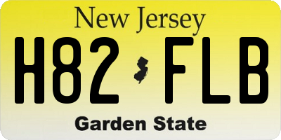 NJ license plate H82FLB