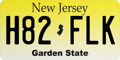 NJ license plate H82FLK